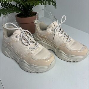 Berness Denali Platform Chunky Sneakers Y2K Style Women's Size 7 Beige